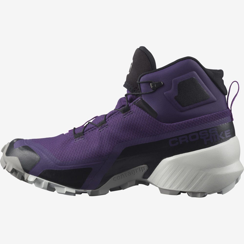 Salomon CROSS HIKE MID GORE-TEX Női Túrabakancs Lila/Szürke/Királykék Lila | BSJ370829