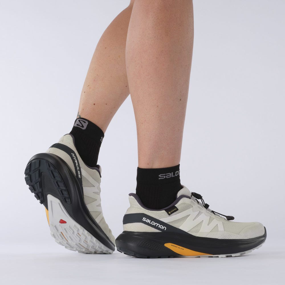Salomon HYPULSE GORE-TEX Női Terepfutó Cipő Bézs/Fehér | WQJ140987