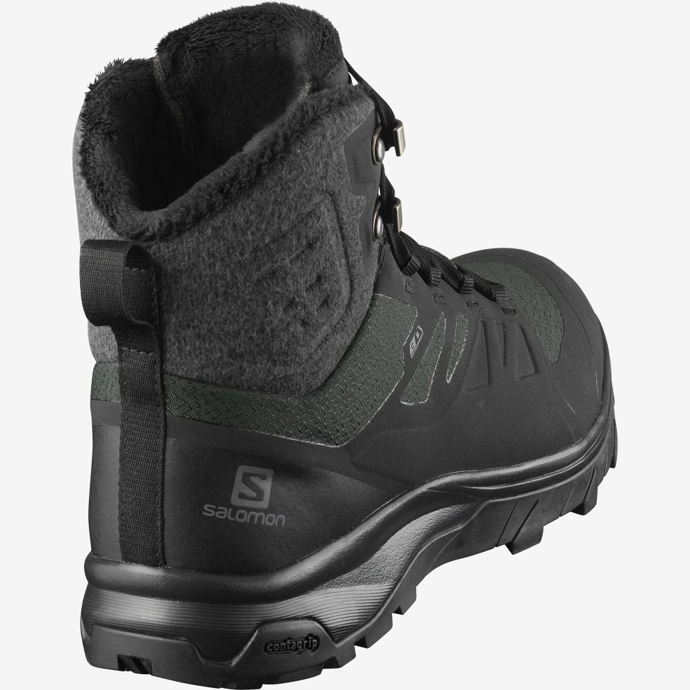 Salomon OUTBLAST THINSULATE™ CLIMASALOMON™ WATERPROOF Női Túrabakancs Fekete | EDL648923