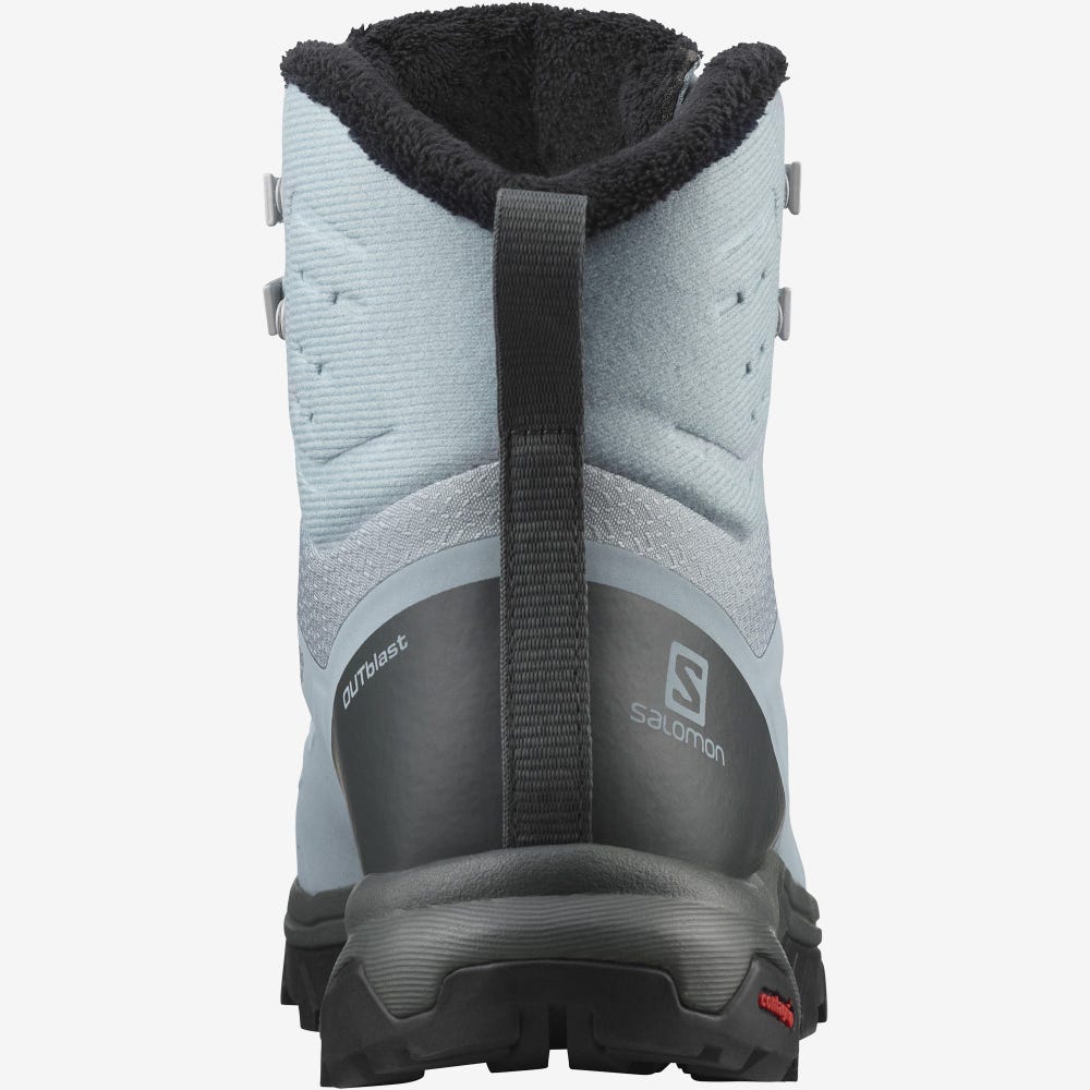 Salomon OUTBLAST THINSULATE™ CLIMASALOMON™ WATERPROOF Női Túrabakancs Zöld/Fekete | IXC420658