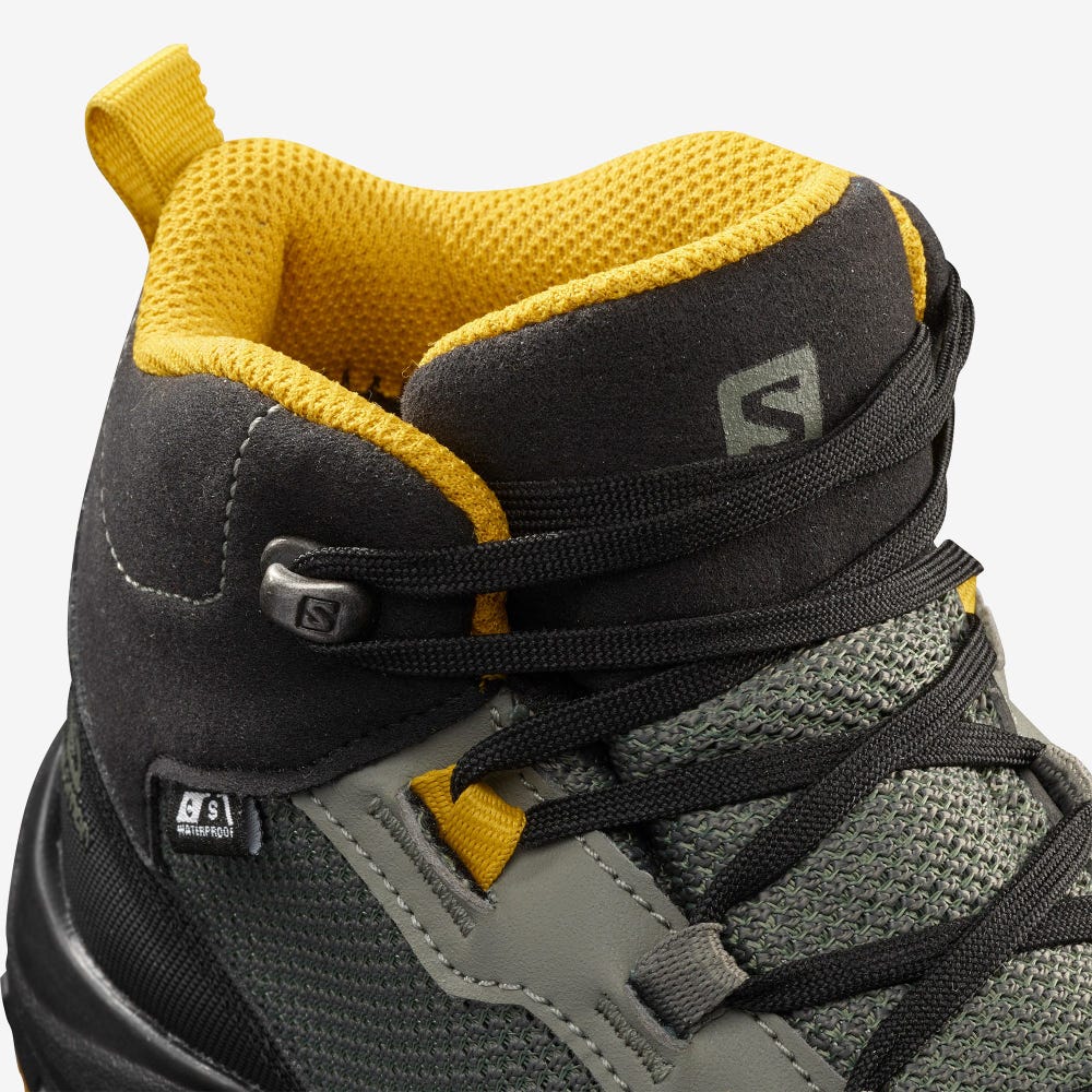 Salomon OUTWARD CLIMASALOMON™ WATERPROOF Gyerek Túrabakancs Szürke/Fekete | AXD893107