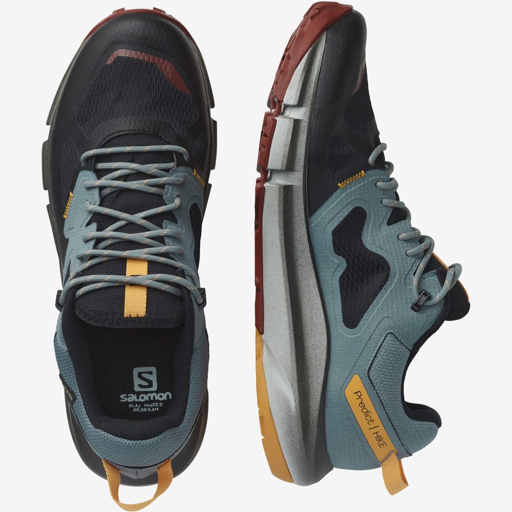 Salomon PREDICT HIKE GORE-TEX Férfi Túracipő Fekete/Narancssárga | FEB369405
