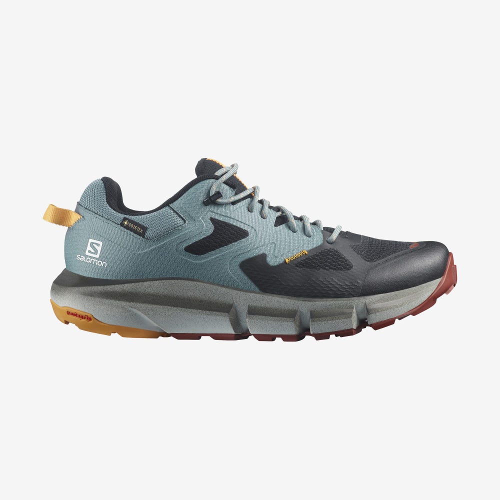 Salomon PREDICT HIKE GORE-TEX Férfi Túracipő Fekete/Narancssárga | FEB369405
