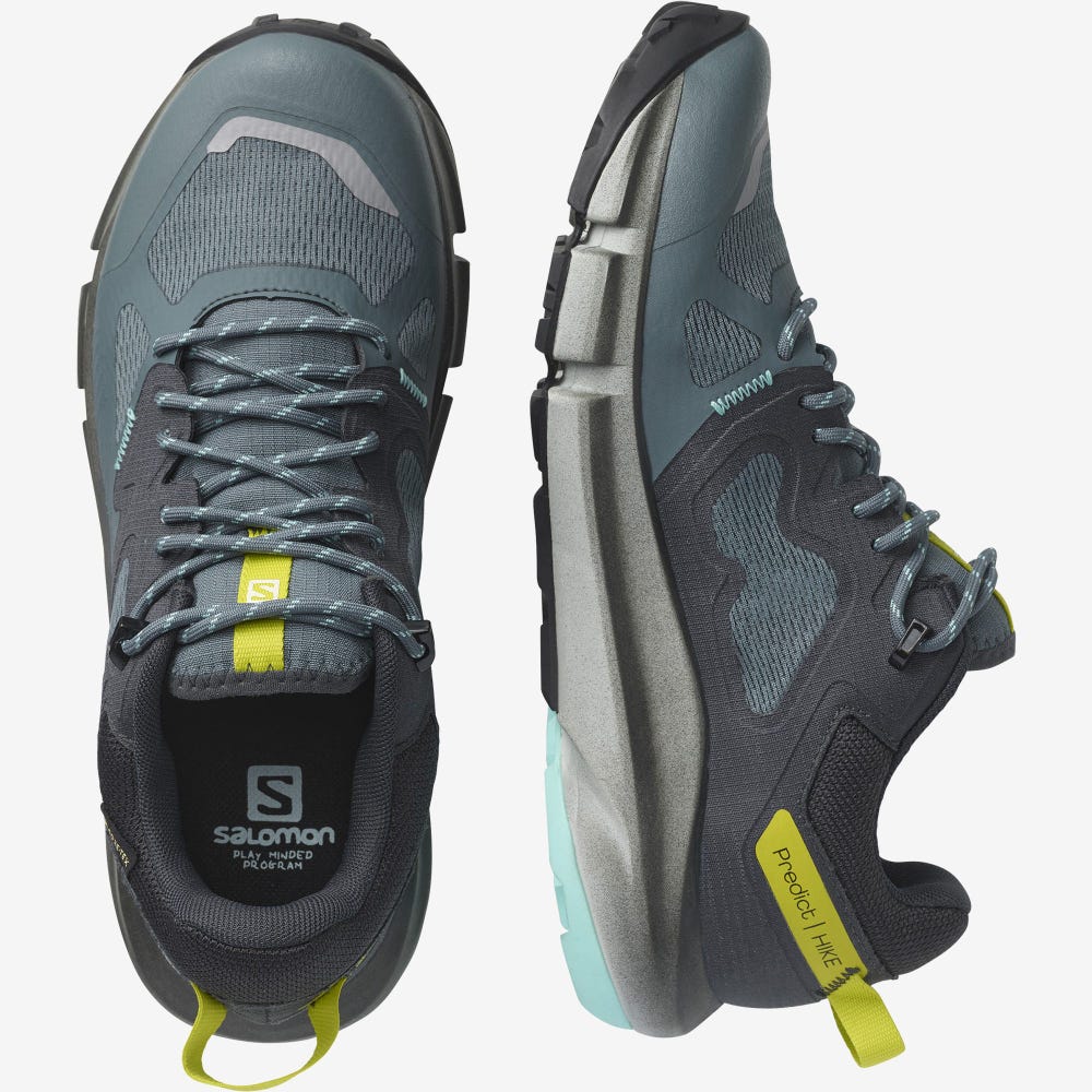 Salomon PREDICT HIKE GORE-TEX Női Túracipő Szürke/Türkiz | KHP196034