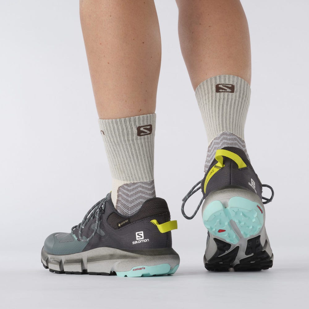 Salomon PREDICT HIKE GORE-TEX Női Túracipő Szürke/Türkiz | KHP196034