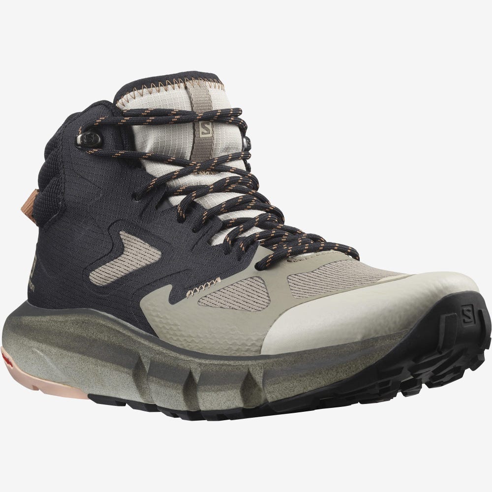Salomon PREDICT HIKE MID GORE-TEX Női Túrabakancs Khaki/Fekete/Bézs | DBY758904