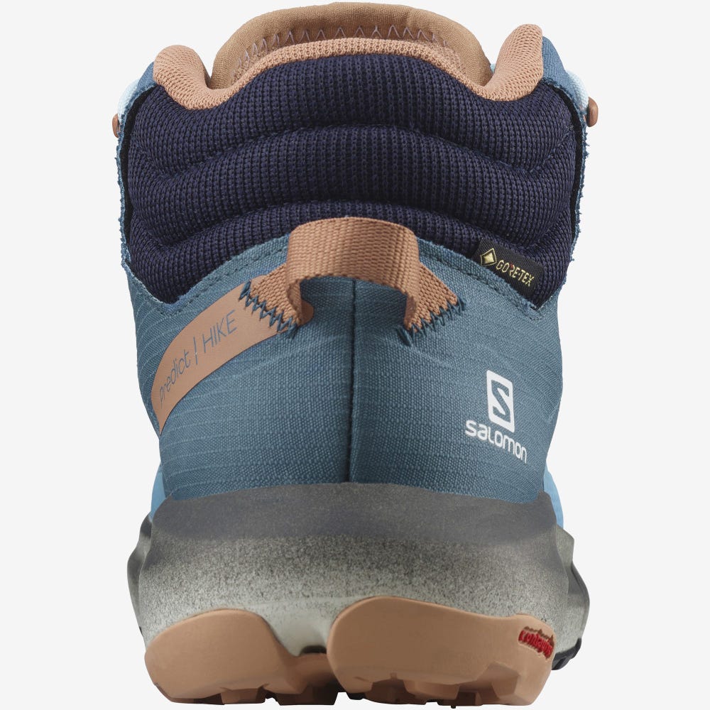 Salomon PREDICT HIKE MID GORE-TEX Női Túrabakancs Kék/Bézs | JLQ951480