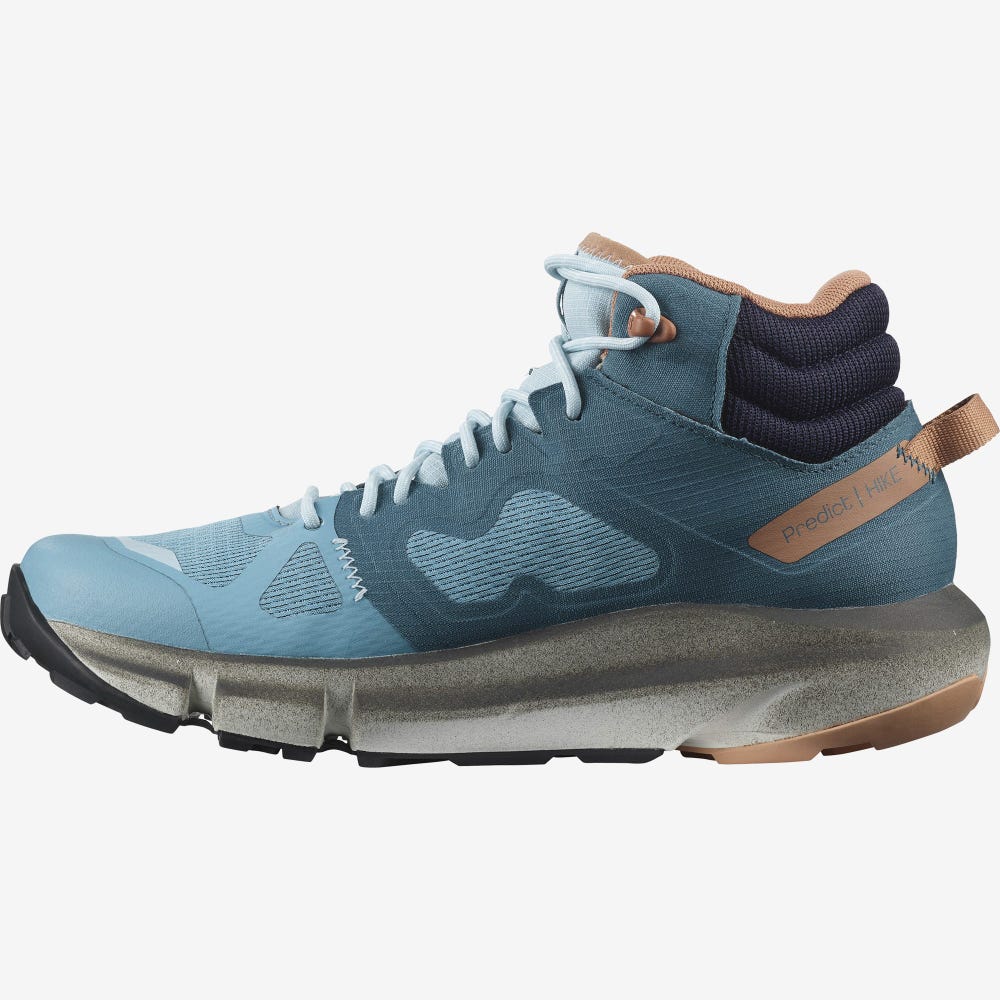 Salomon PREDICT HIKE MID GORE-TEX Női Túrabakancs Kék/Bézs | JLQ951480