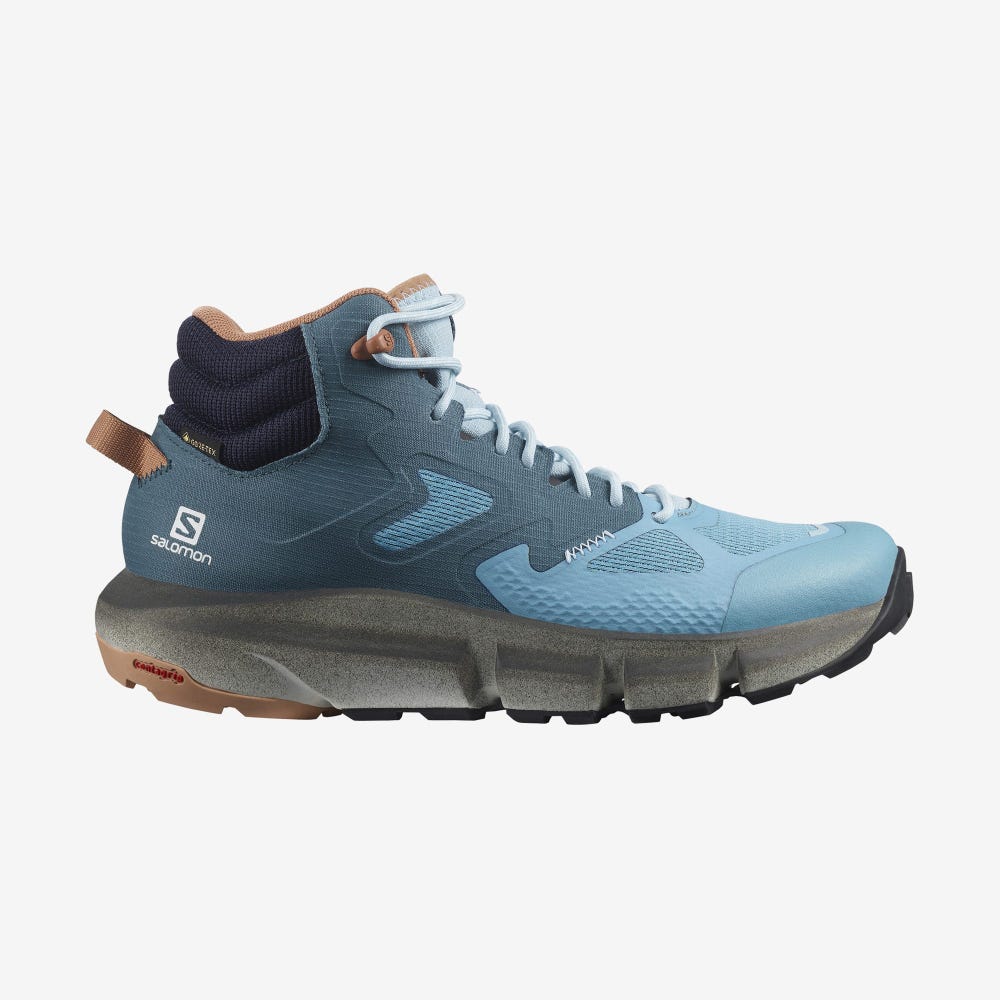 Salomon PREDICT HIKE MID GORE-TEX Női Túrabakancs Kék/Bézs | JLQ951480