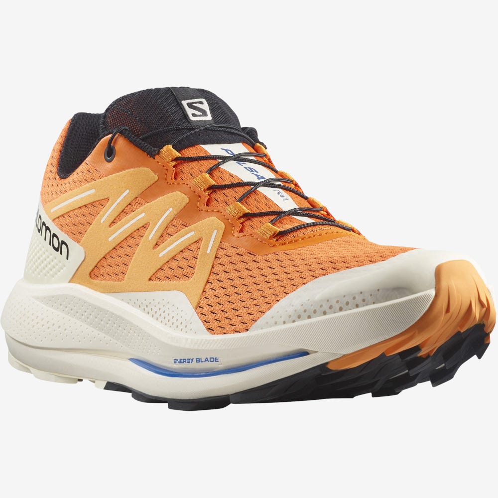 Salomon PULSAR TRAIL Férfi Terepfutó Cipő Narancssárga/Világos Sárga/Fekete | DFG456092