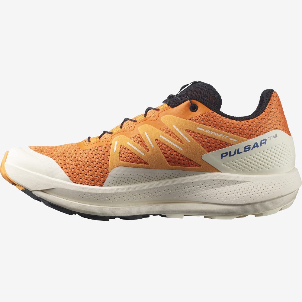 Salomon PULSAR TRAIL Férfi Terepfutó Cipő Narancssárga/Világos Sárga/Fekete | DFG456092