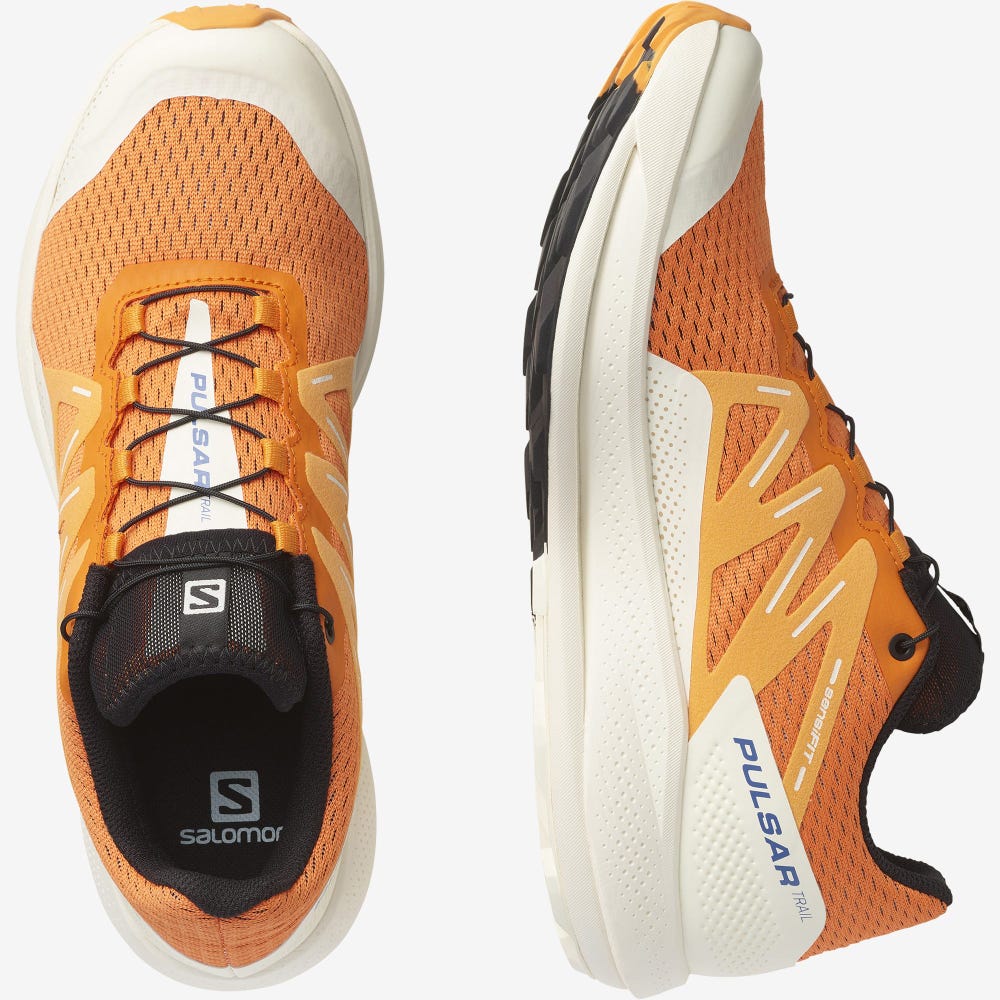 Salomon PULSAR TRAIL Férfi Terepfutó Cipő Narancssárga/Világos Sárga/Fekete | DFG456092