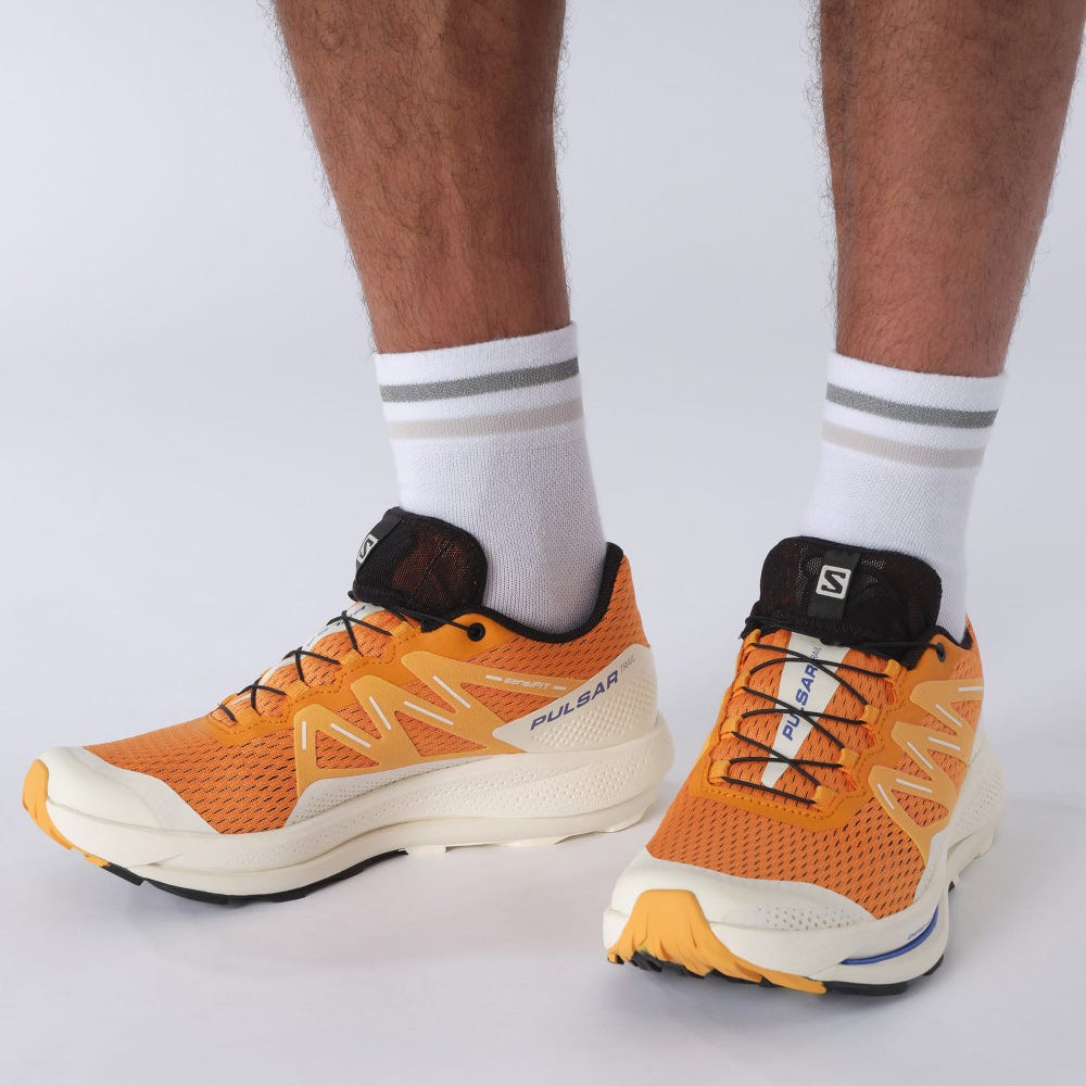 Salomon PULSAR TRAIL Férfi Terepfutó Cipő Narancssárga/Világos Sárga/Fekete | DFG456092