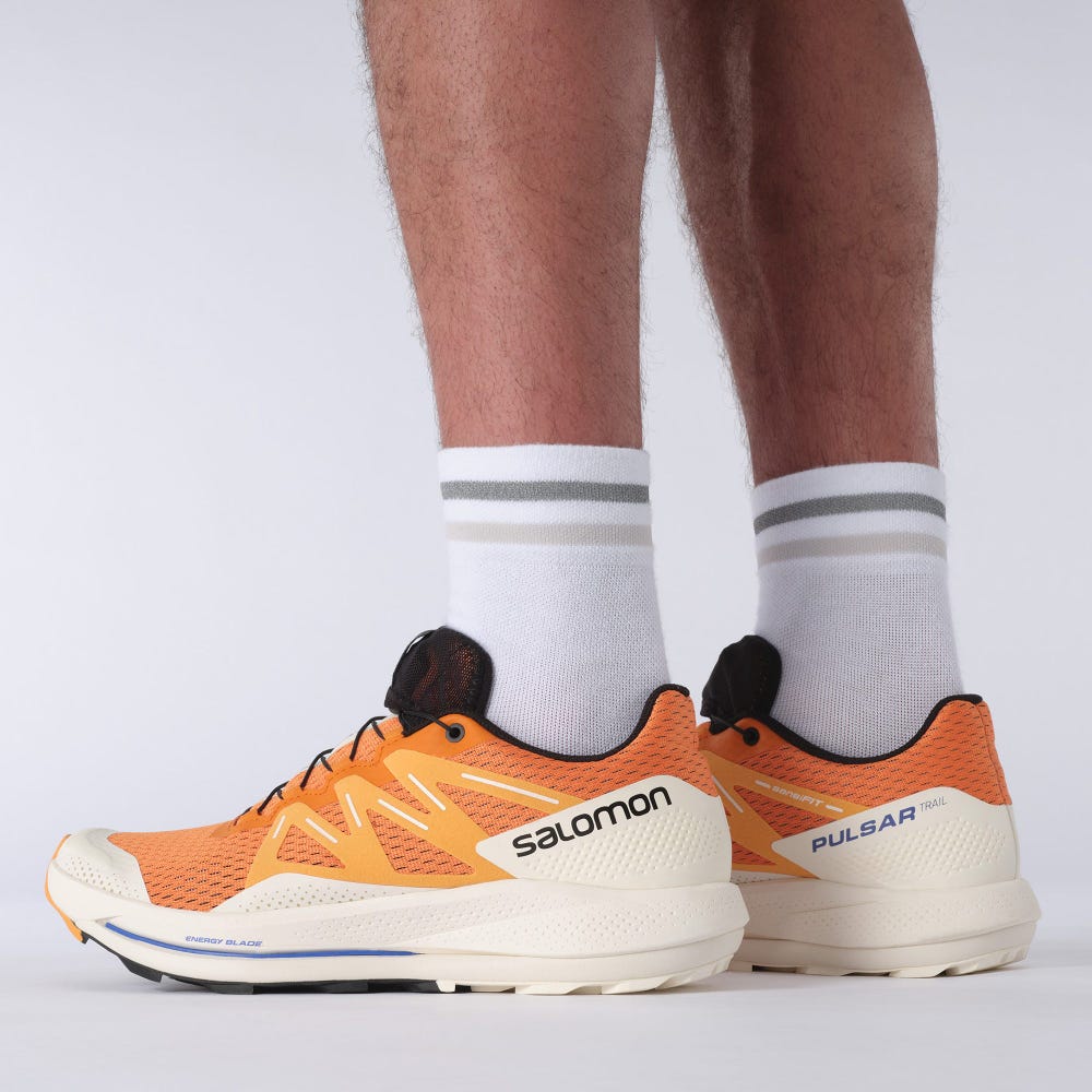 Salomon PULSAR TRAIL Férfi Terepfutó Cipő Narancssárga/Világos Sárga/Fekete | DFG456092
