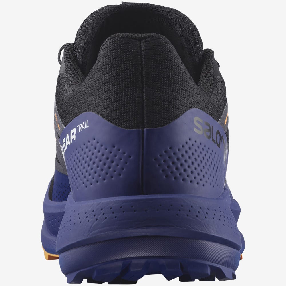 Salomon PULSAR TRAIL Férfi Terepfutó Cipő Fekete/Kék/Narancssárga | JQL170285