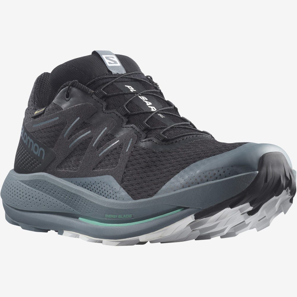 Salomon PULSAR TRAIL GORE-TEX Férfi Terepfutó Cipő Fekete/Menta | QEJ956123