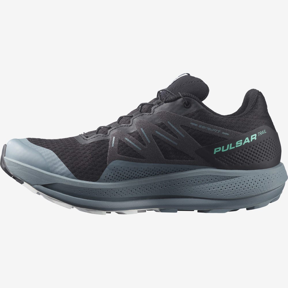 Salomon PULSAR TRAIL GORE-TEX Férfi Terepfutó Cipő Fekete/Menta | QEJ956123