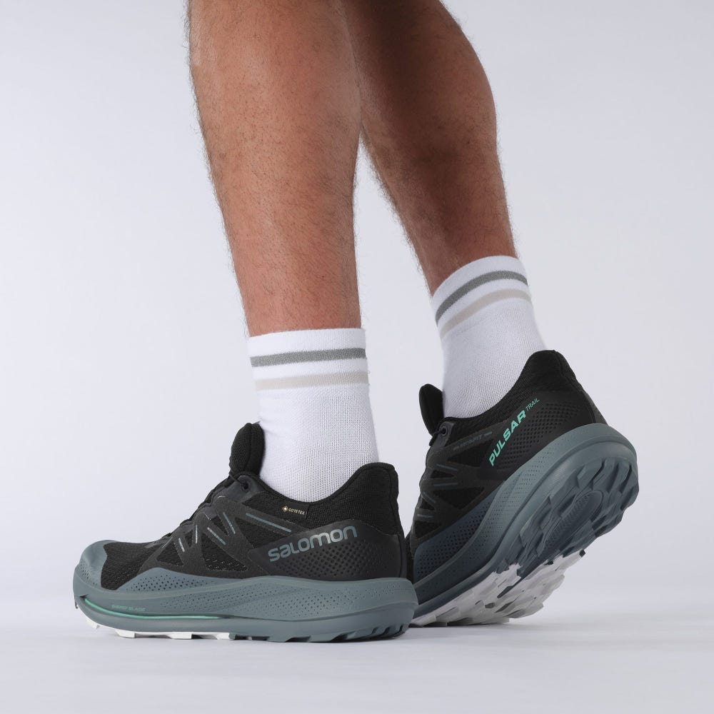 Salomon PULSAR TRAIL GORE-TEX Férfi Terepfutó Cipő Fekete/Menta | QEJ956123