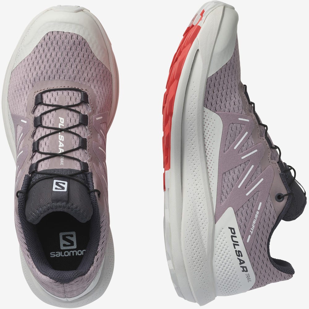 Salomon PULSAR TRAIL Női Terepfutó Cipő Piros | EGH735208