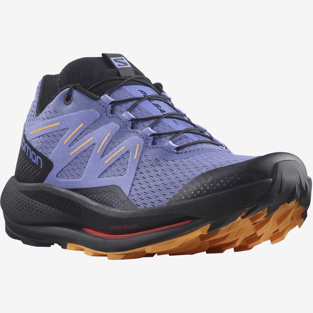 Salomon PULSAR TRAIL Női Terepfutó Cipő Fekete/Narancssárga | EOB493862
