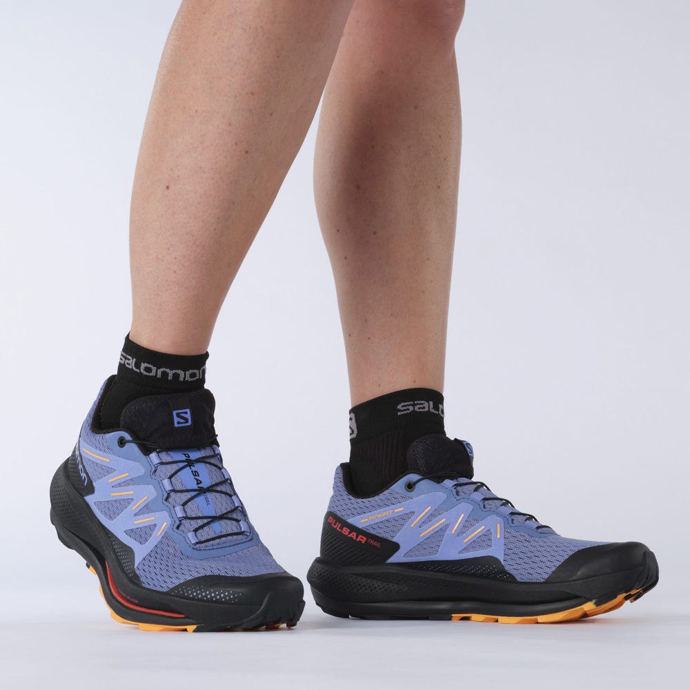 Salomon PULSAR TRAIL Női Terepfutó Cipő Fekete/Narancssárga | EOB493862