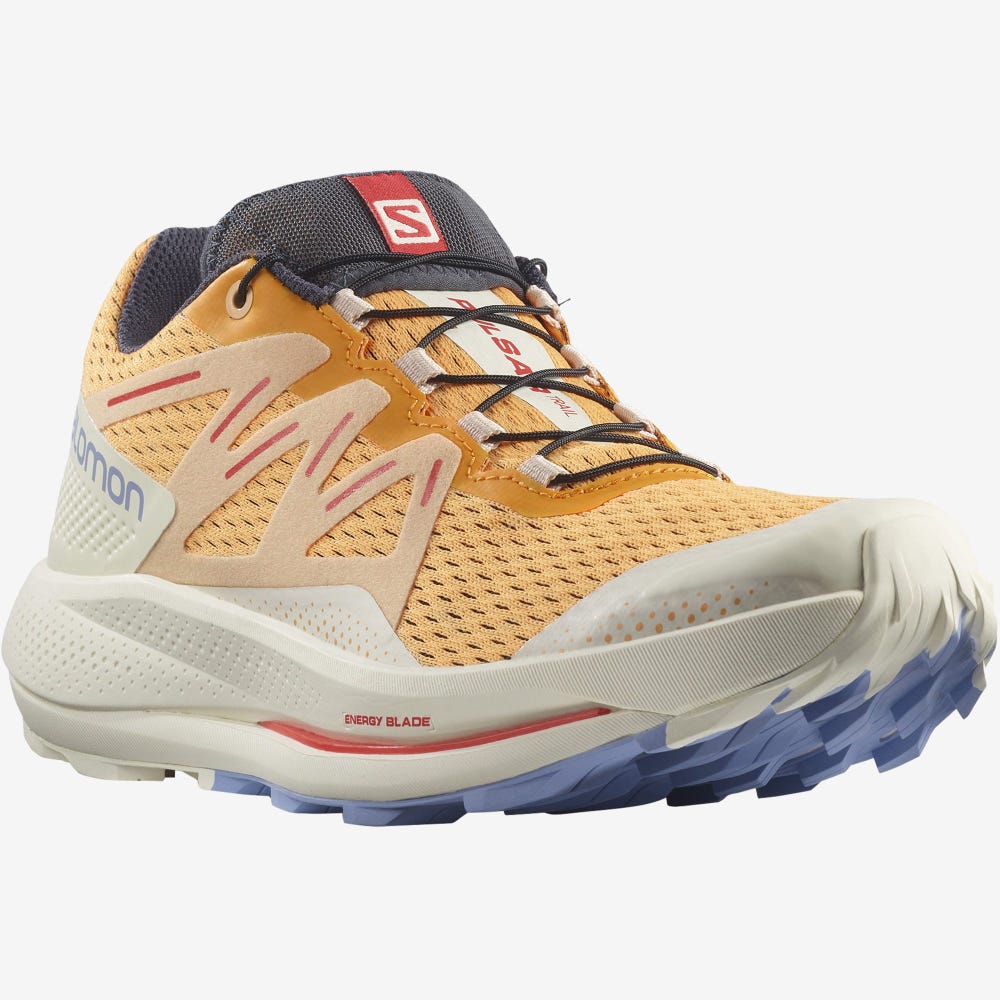 Salomon PULSAR TRAIL Női Terepfutó Cipő Narancssárga/Világos Sárga | XJQ315297