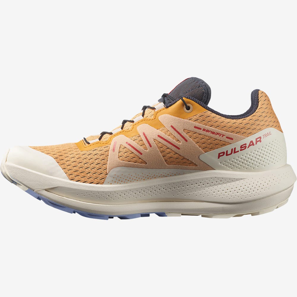 Salomon PULSAR TRAIL Női Terepfutó Cipő Narancssárga/Világos Sárga | XJQ315297