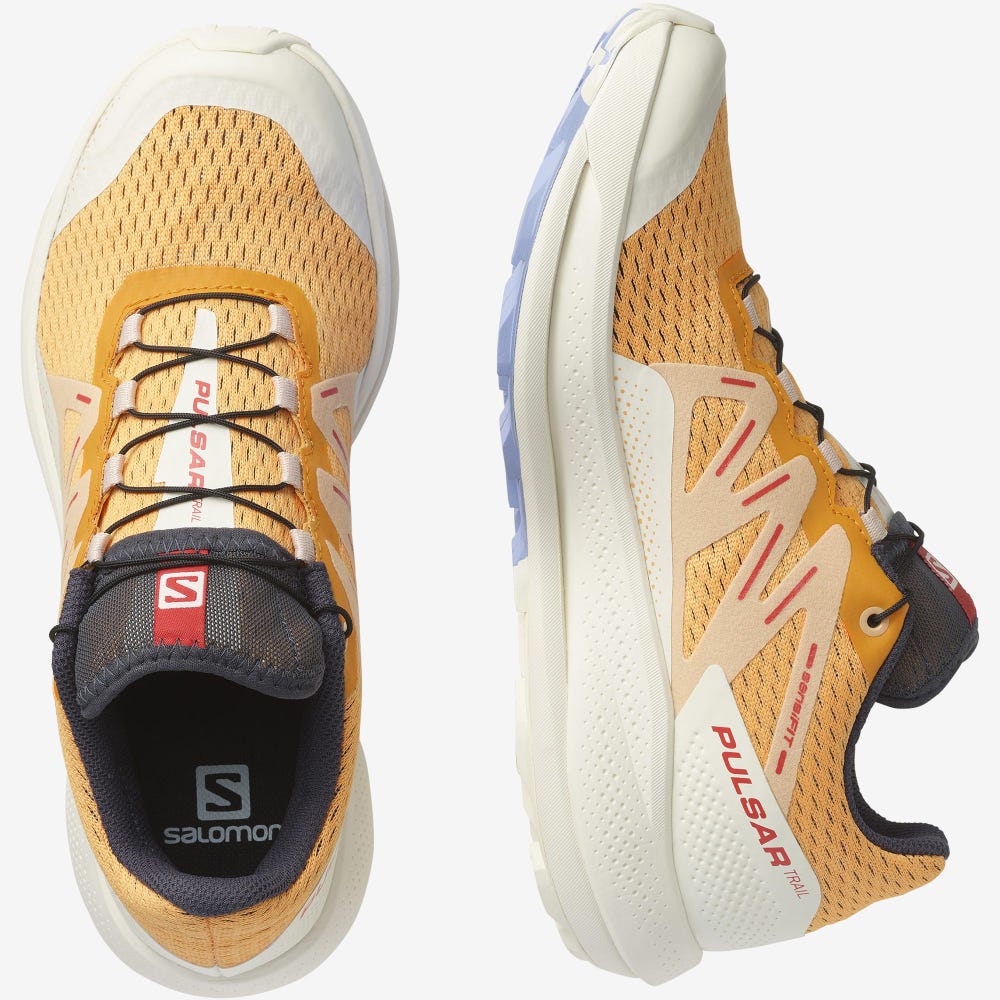 Salomon PULSAR TRAIL Női Terepfutó Cipő Narancssárga/Világos Sárga | XJQ315297
