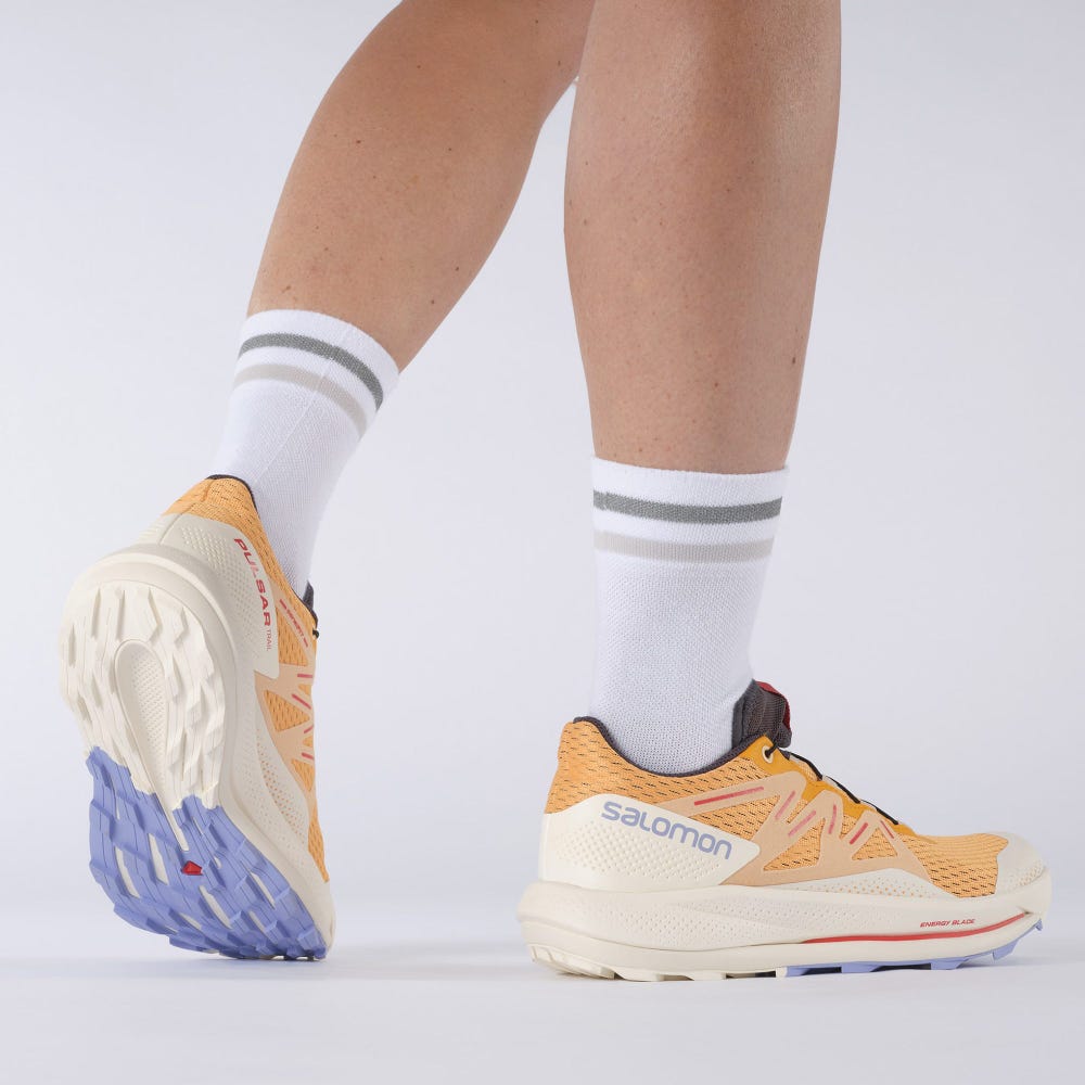 Salomon PULSAR TRAIL Női Terepfutó Cipő Narancssárga/Világos Sárga | XJQ315297