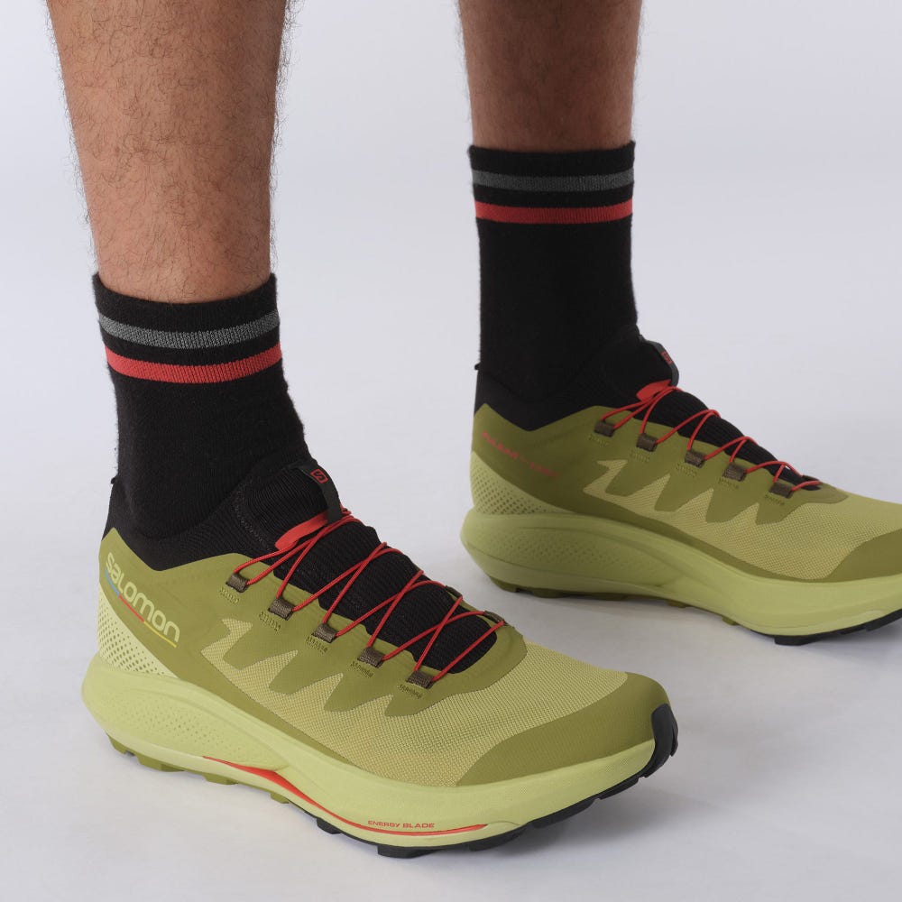 Salomon PULSAR TRAIL PRO Férfi Terepfutó Cipő Zöld/Fekete | LUS519860