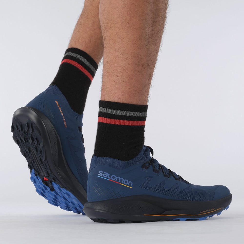 Salomon PULSAR TRAIL PRO Férfi Terepfutó Cipő Kék | RPQ203954