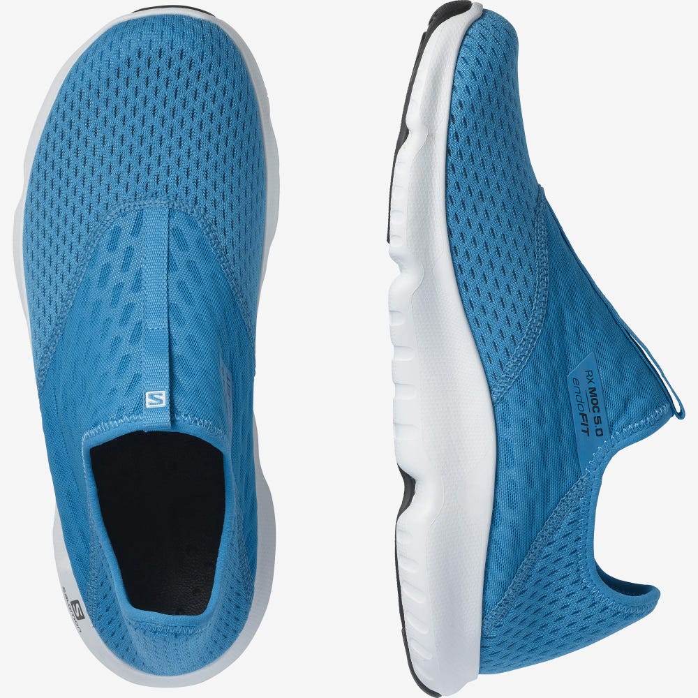 Salomon REELAX MOC 5.0 Férfi Terepfutó Cipő Kék/Fekete/Fehér | OTQ165834