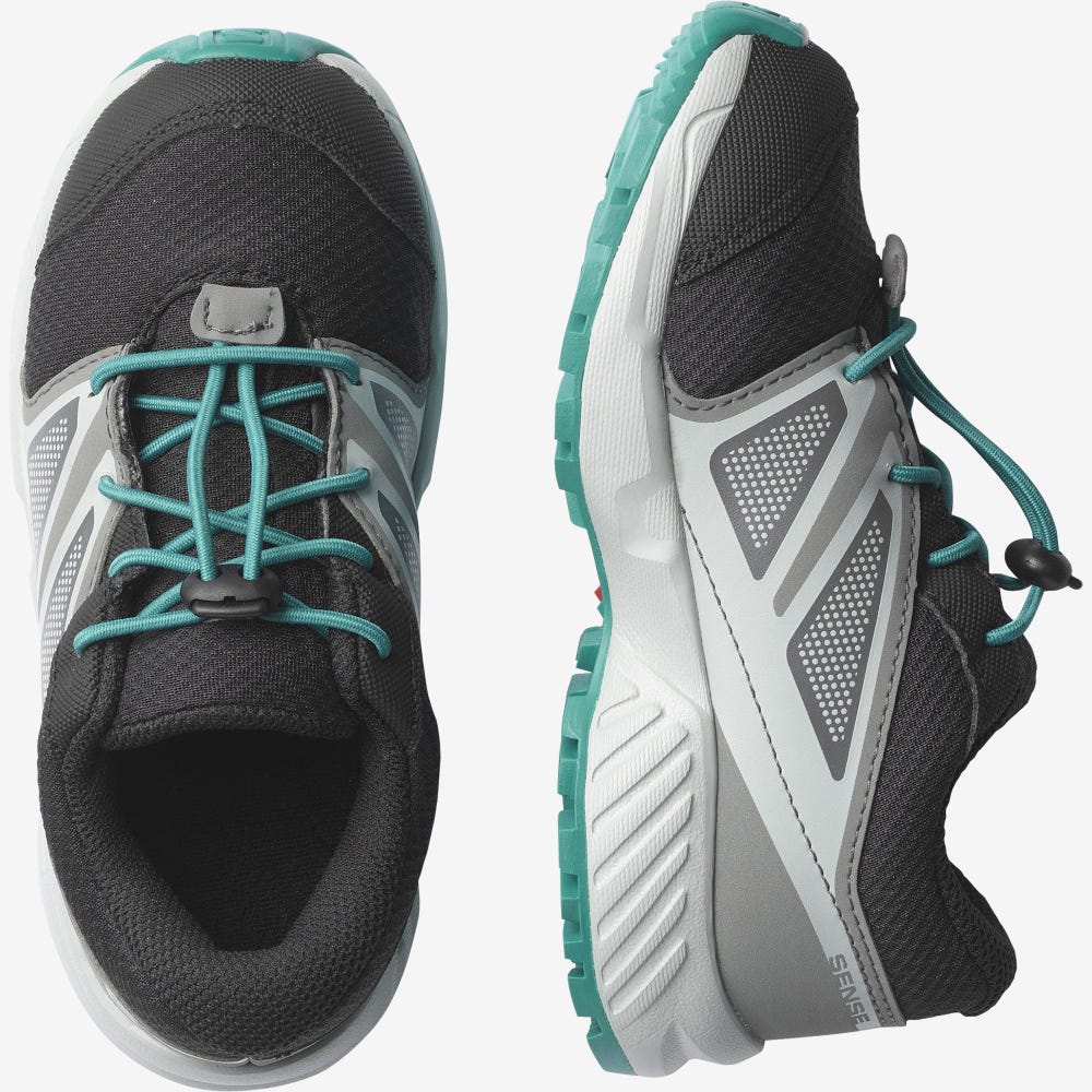 Salomon SENSE CLIMASALOMON™ WATERPROOF Gyerek Futócipő Fekete/Kék | HEO639174