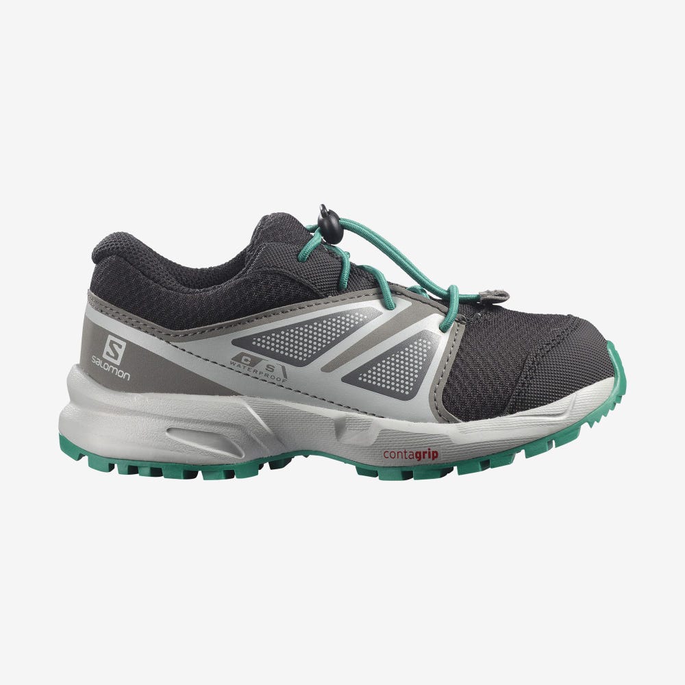 Salomon SENSE CLIMASALOMON™ WATERPROOF Gyerek Futócipő Fekete/Kék | HEO639174