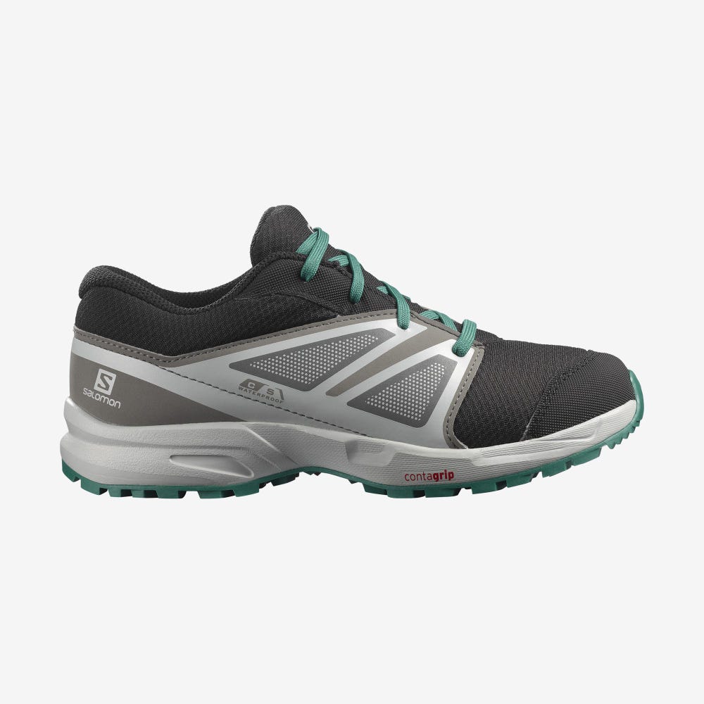 Salomon SENSE CLIMASALOMON™ WATERPROOF Gyerek Futócipő Fekete/Kék | LDI416978