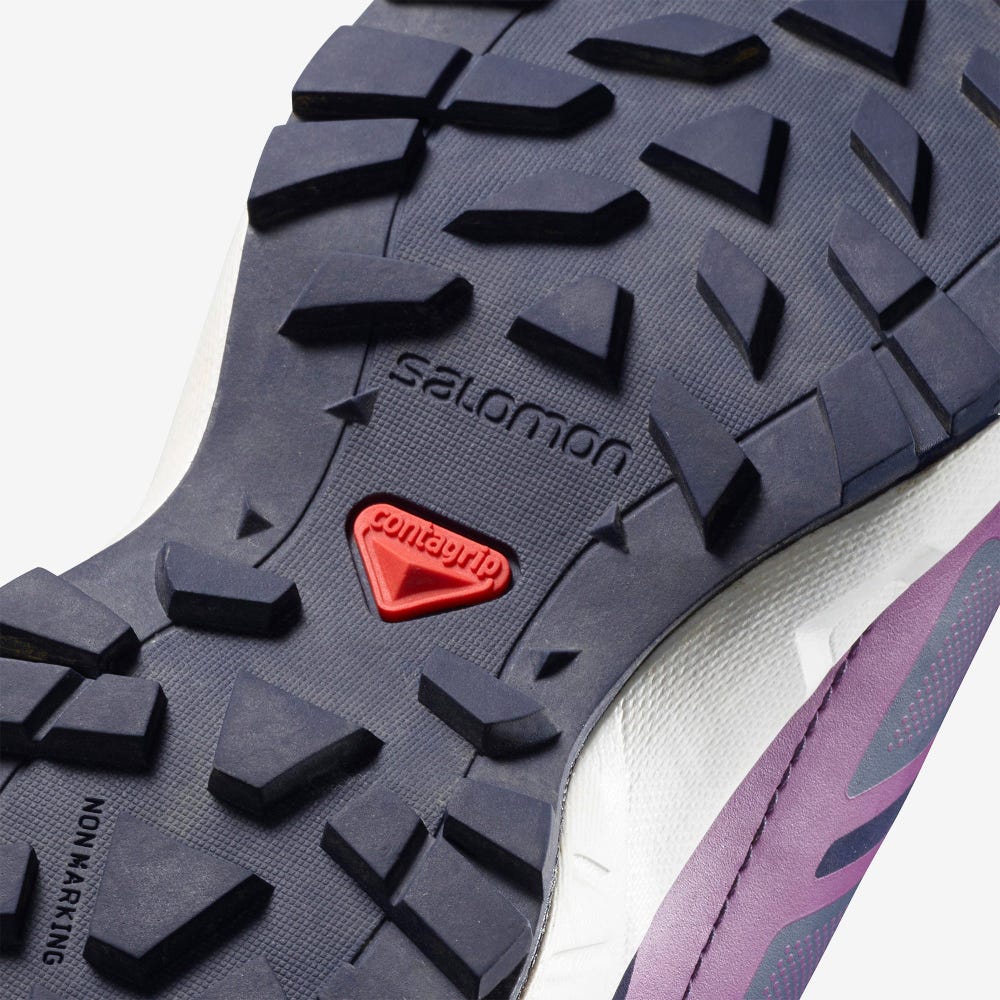 Salomon SENSE CLIMASALOMON™ WATERPROOF Gyerek Futócipő Kék/Lila | WRL196438