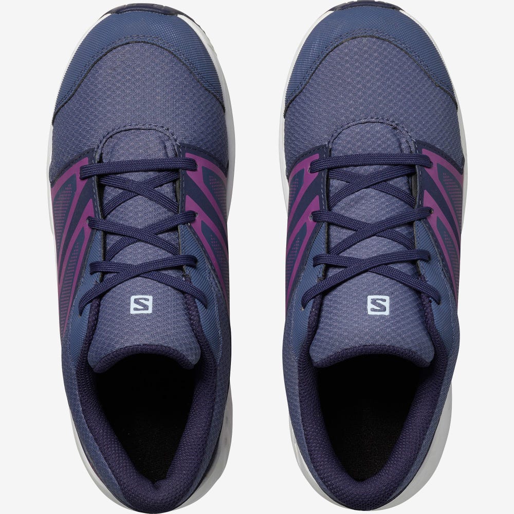 Salomon SENSE CLIMASALOMON™ WATERPROOF Gyerek Futócipő Kék/Lila | WRL196438