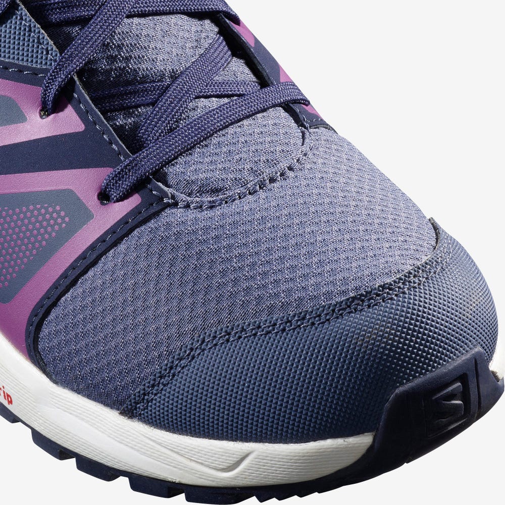 Salomon SENSE CLIMASALOMON™ WATERPROOF Gyerek Futócipő Kék/Lila | WRL196438