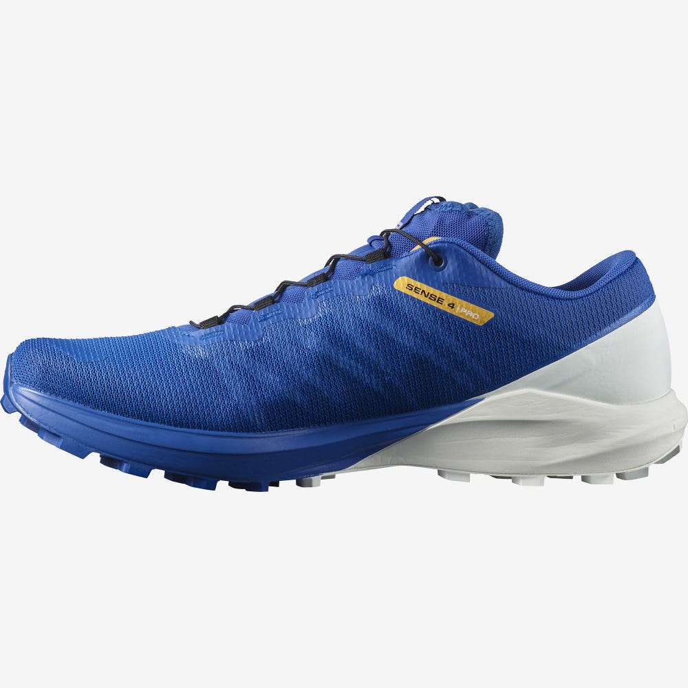 Salomon SENSE PRO 4 Férfi Terepfutó Cipő Fehér/Sárgabarack | AGD872960