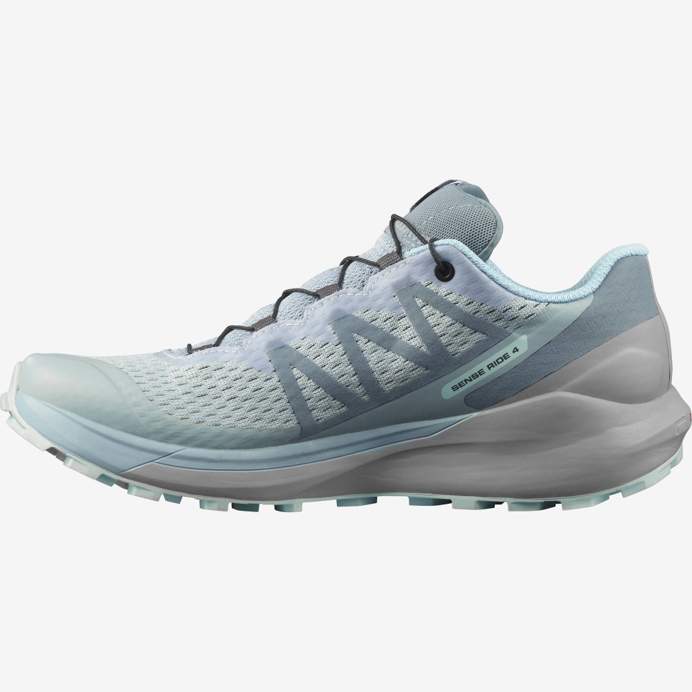 Salomon SENSE RIDE 4 GORE-TEX INVISIBLE FIT Női Terepfutó Cipő Zöld/Türkiz | BPC479508