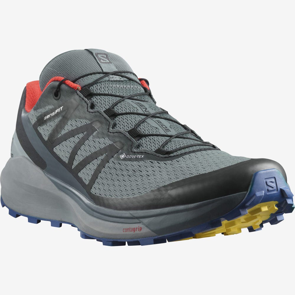 Salomon SENSE RIDE 4 GORE-TEX INVISIBLE FIT Férfi Terepfutó Cipő Szürke | PTX958267