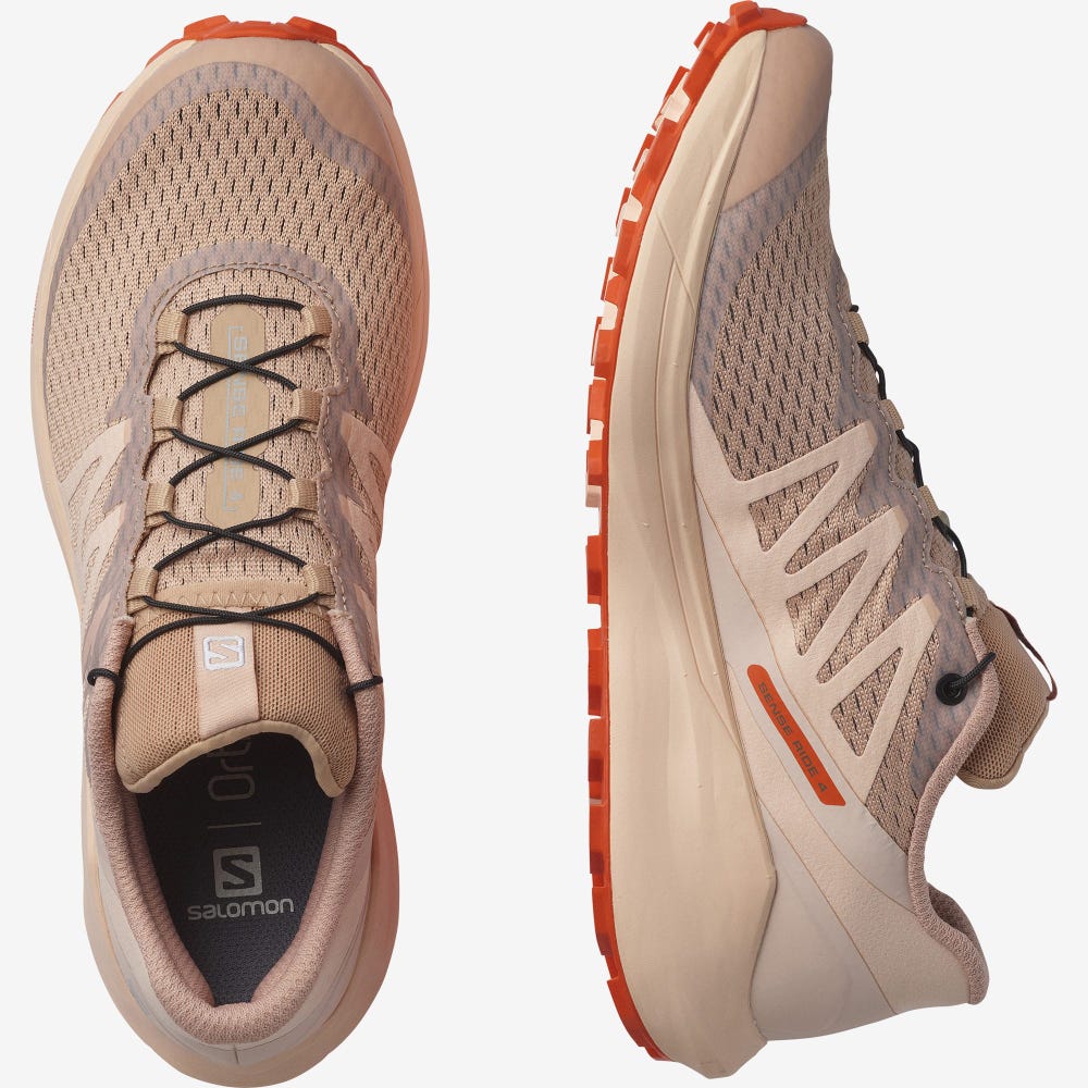 Salomon SENSE RIDE 4 Női Terepfutó Cipő Piros Narancssárga | EXI237064