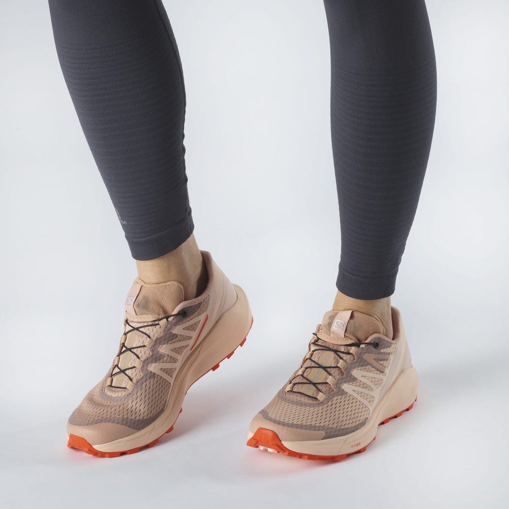 Salomon SENSE RIDE 4 Női Terepfutó Cipő Piros Narancssárga | EXI237064