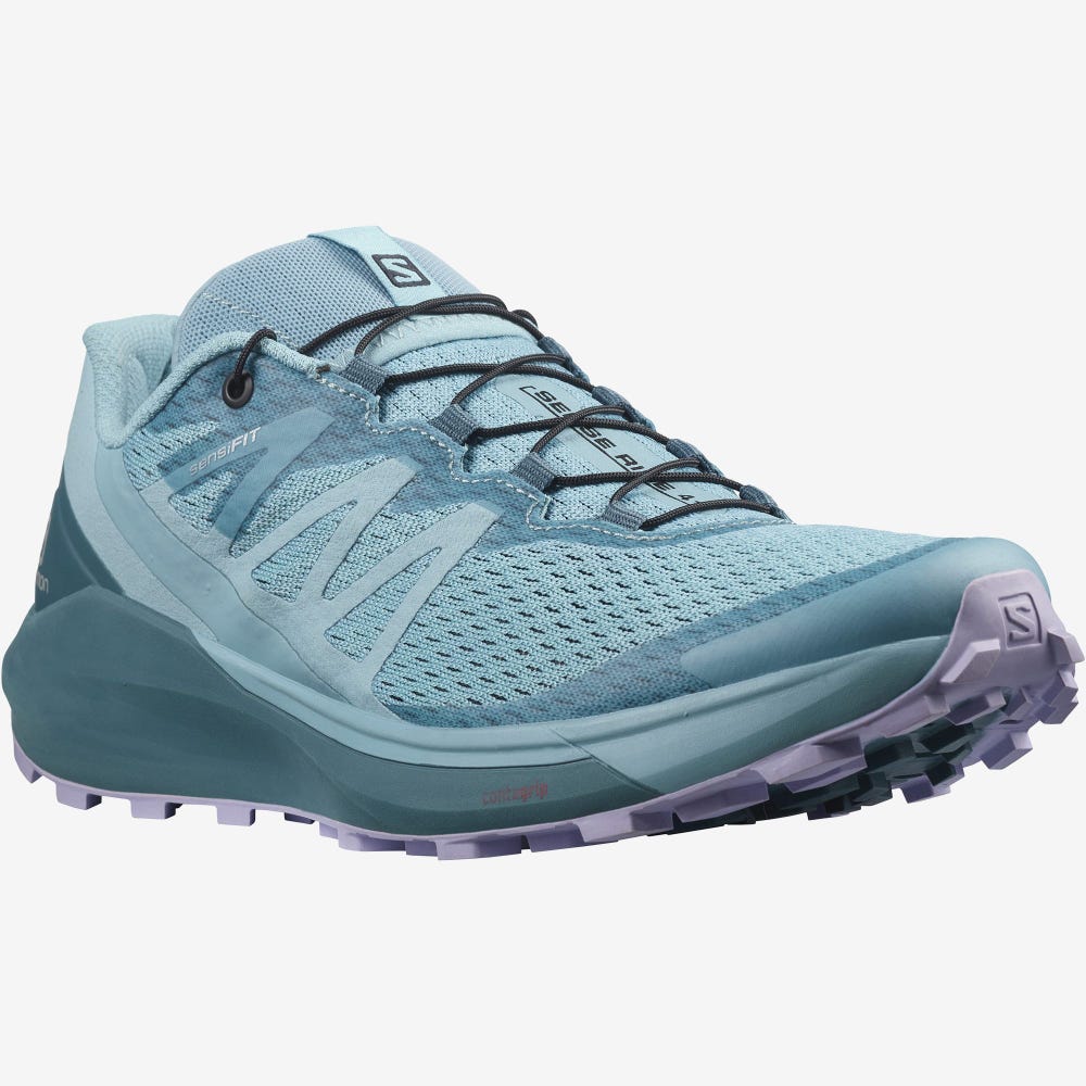 Salomon SENSE RIDE 4 Női Terepfutó Cipő Kék/Levendula | LCX314685