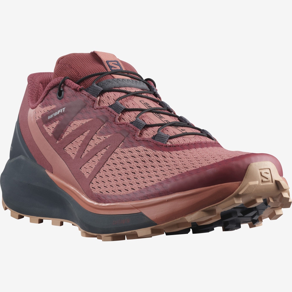 Salomon SENSE RIDE 4 Női Terepfutó Cipő Sötét Piros/Sötétkék | RAB875410