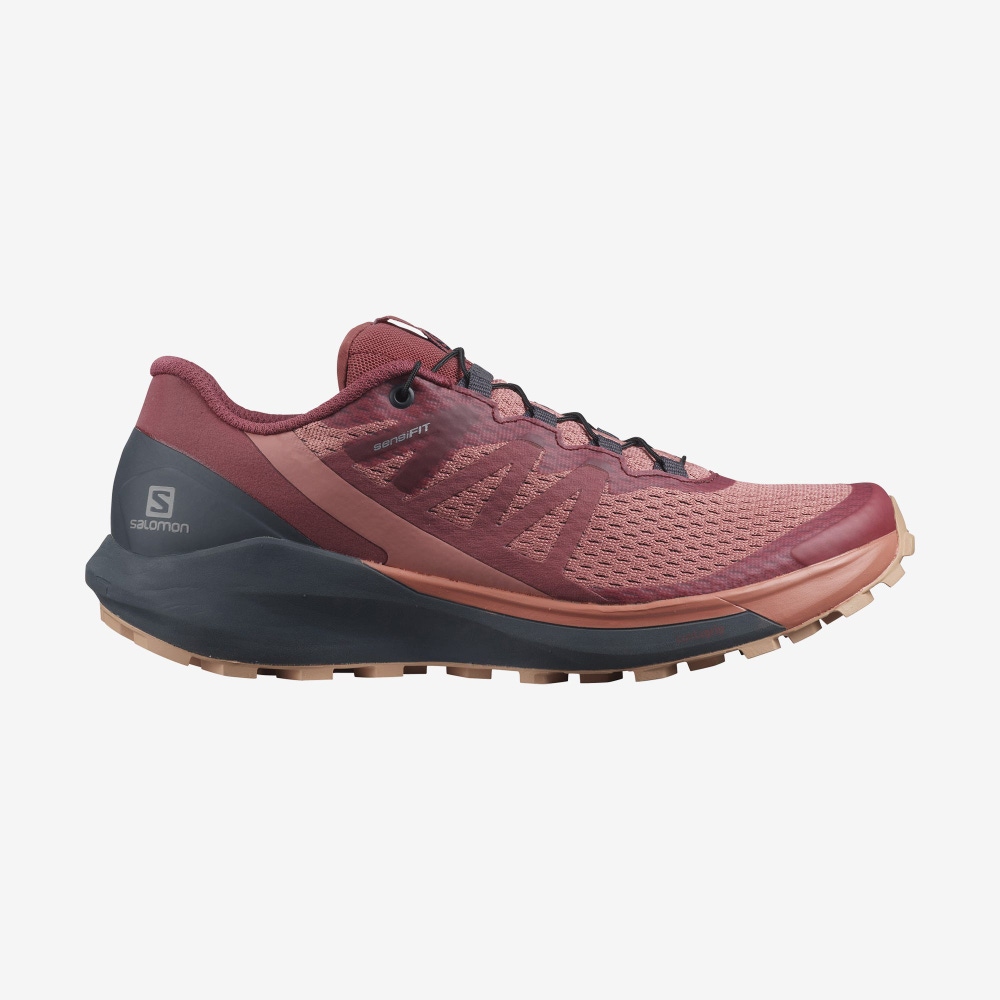 Salomon SENSE RIDE 4 Női Terepfutó Cipő Sötét Piros/Sötétkék | RAB875410