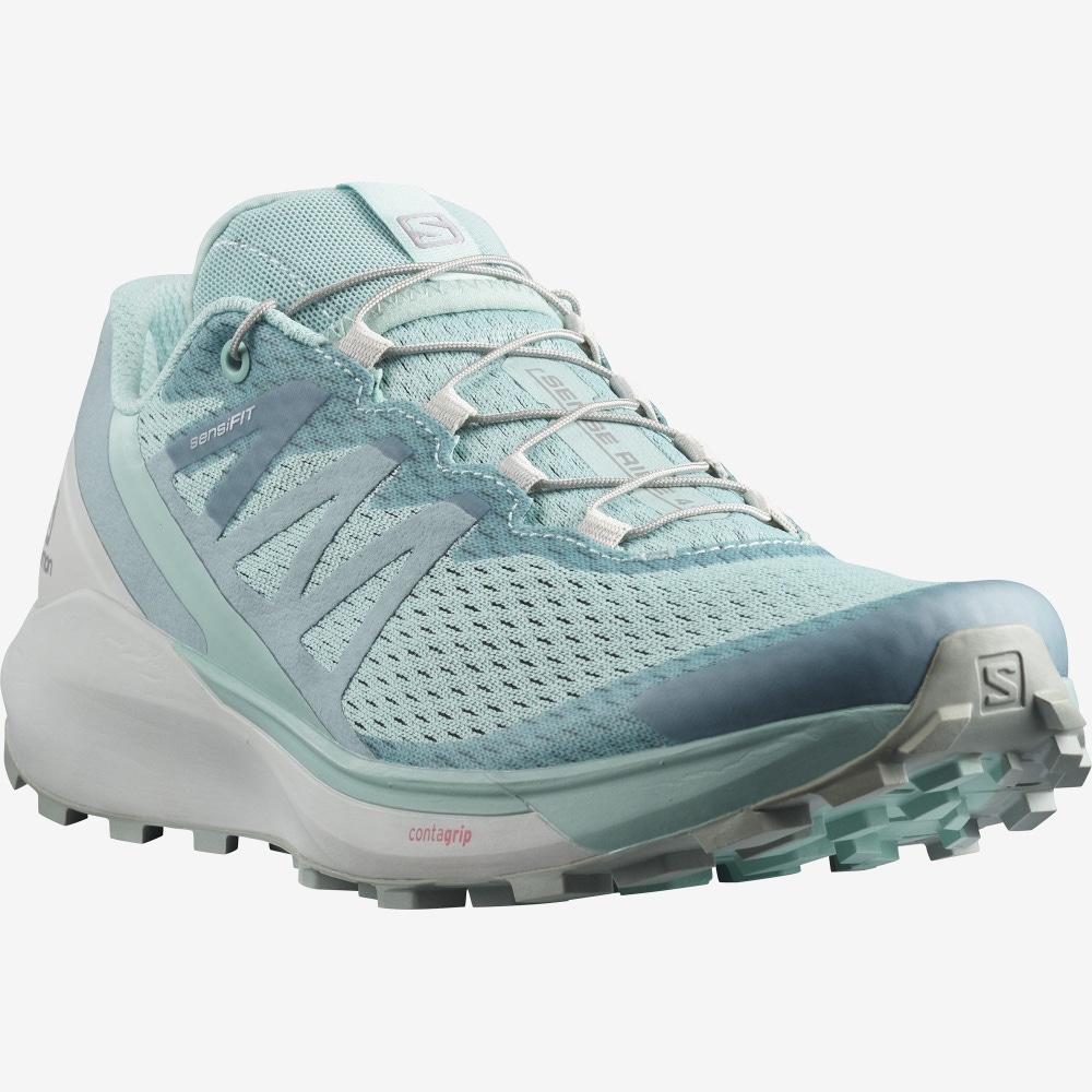 Salomon SENSE RIDE 4 Női Terepfutó Cipő Türkiz | TLJ120695