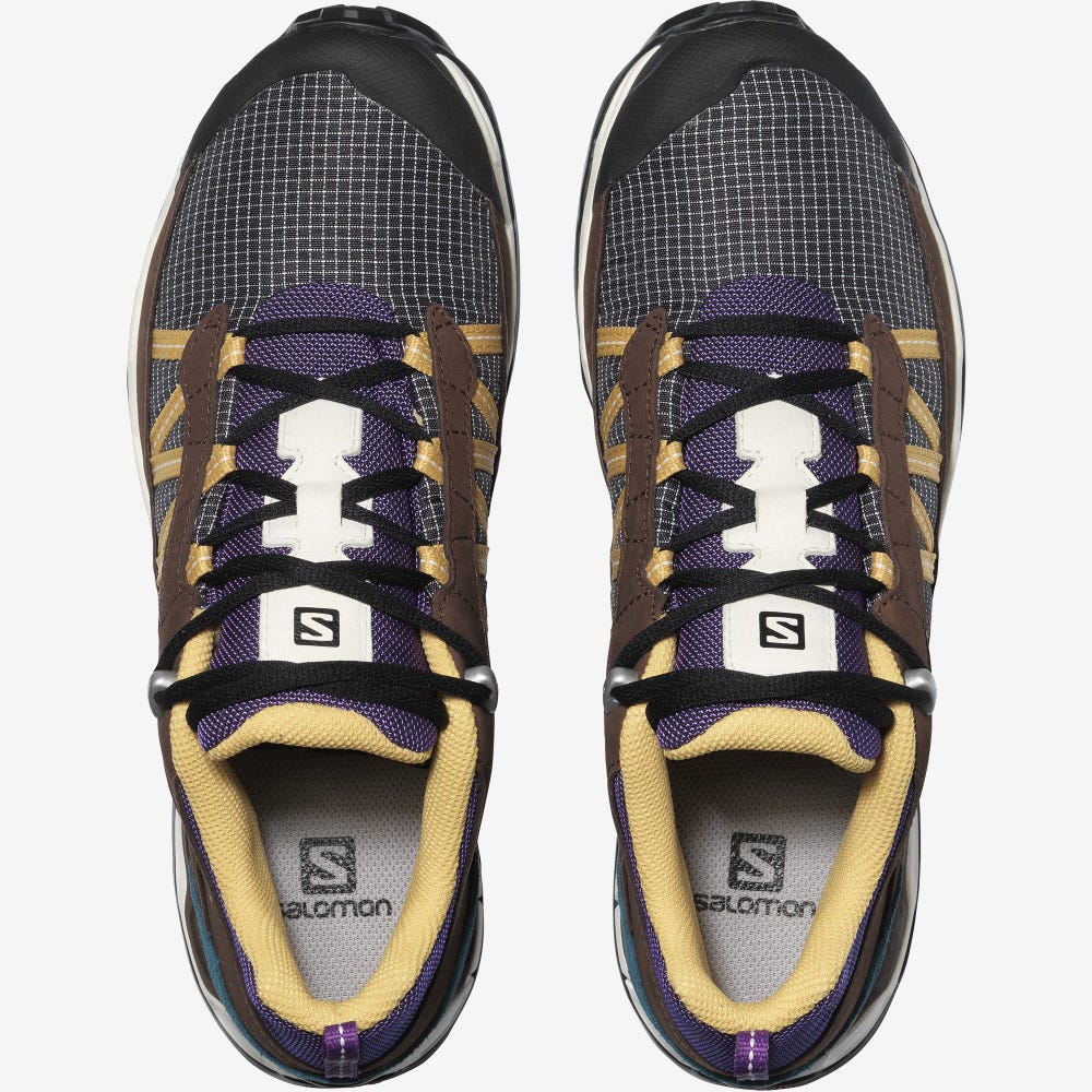 Salomon SHELTER LOW LEATHER Férfi Sportcipő Bézs/Csokoládé | PWF261497