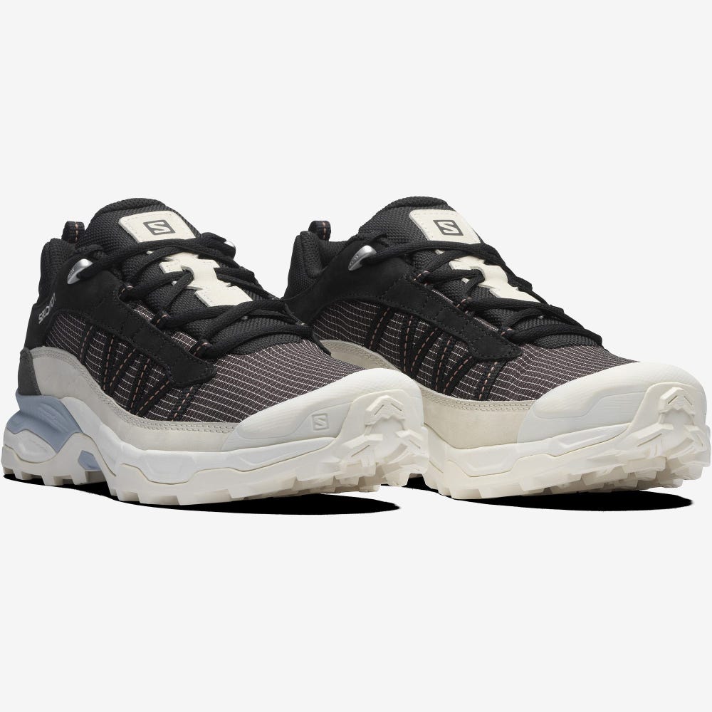 Salomon SHELTER LOW LEATHER Férfi Sportcipő Csokoládé Lila/Világos Sárga/Kék | YON863907