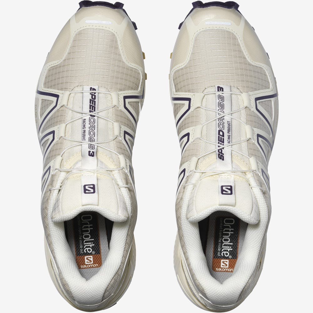 Salomon SPEEDCROSS 3 Férfi Sportcipő Bézs/Lila | NZW238714